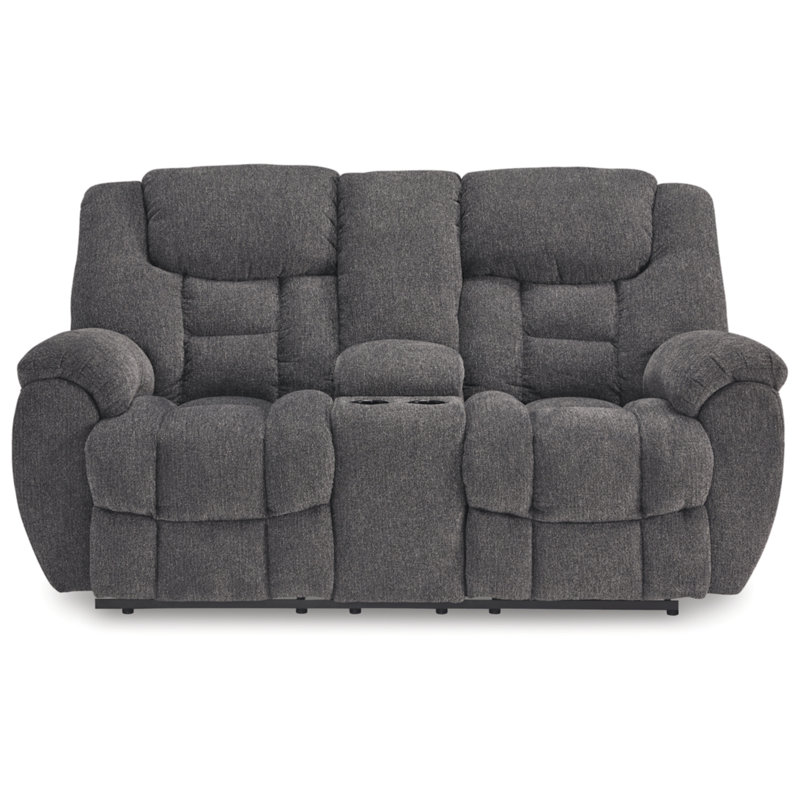 Foreside Reclining Loveseat With Console