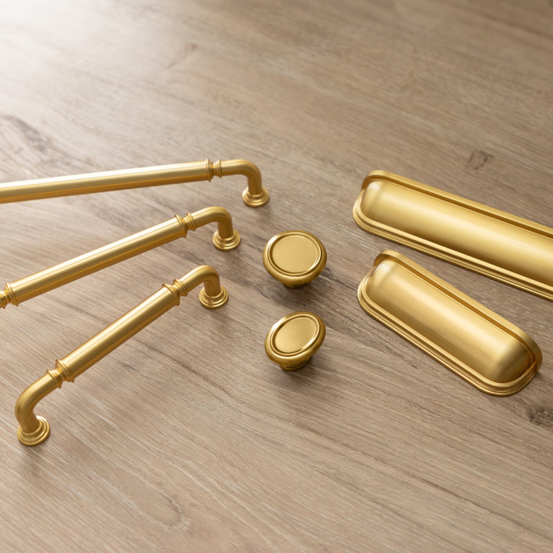 Berkshire Oval Cabinet Knob, Brushed Golden Brass
