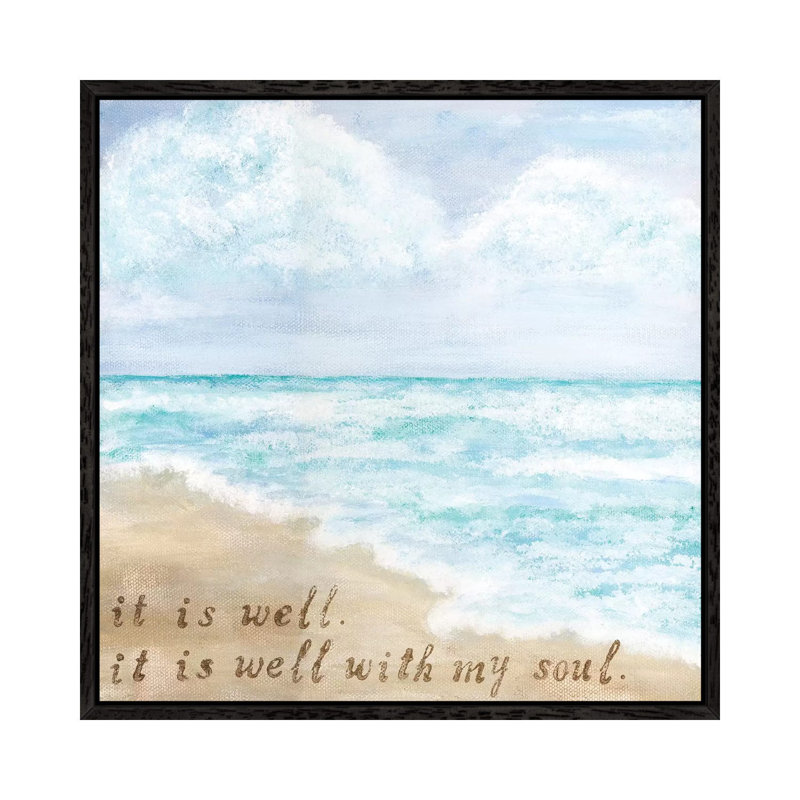 It Is Well by Ashley Bradley - Painting on Canvas, 66.04 cm H x 66.04 cm W, Black Framed