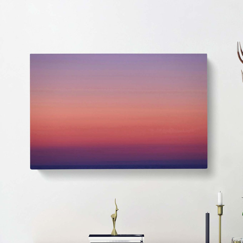 Pink Horizon - Wrapped Canvas Painting, 35cm H x 50cm W x 3cm D