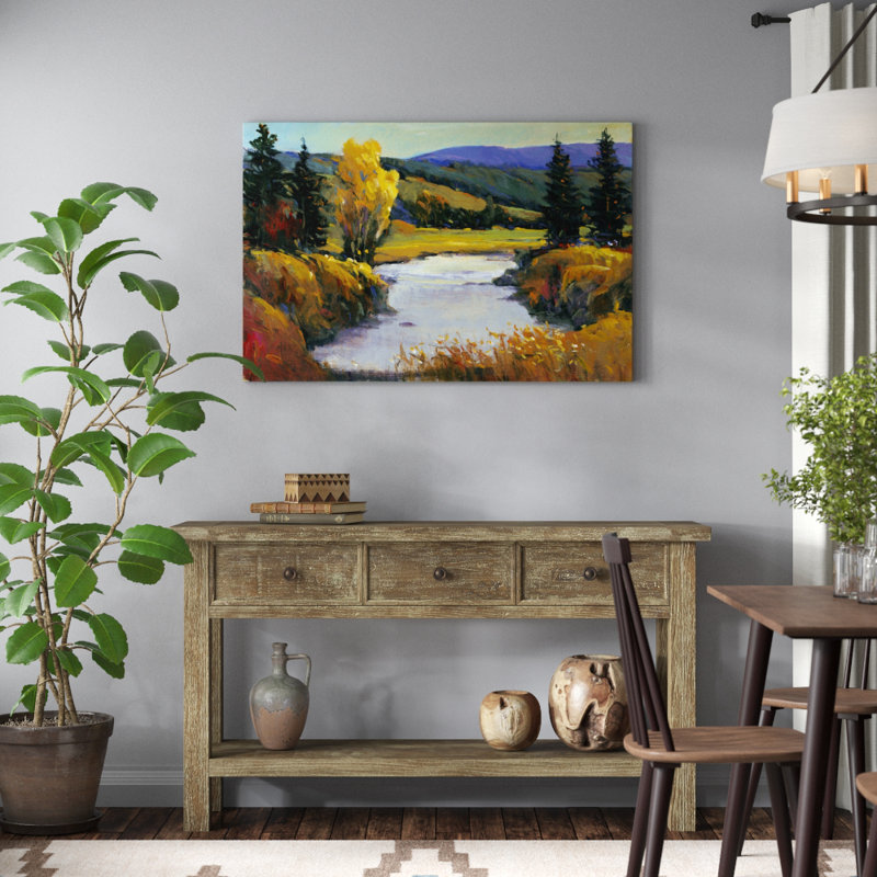 «Purple Mountain View I», peinture sur toile, H 32 po x l 48 po