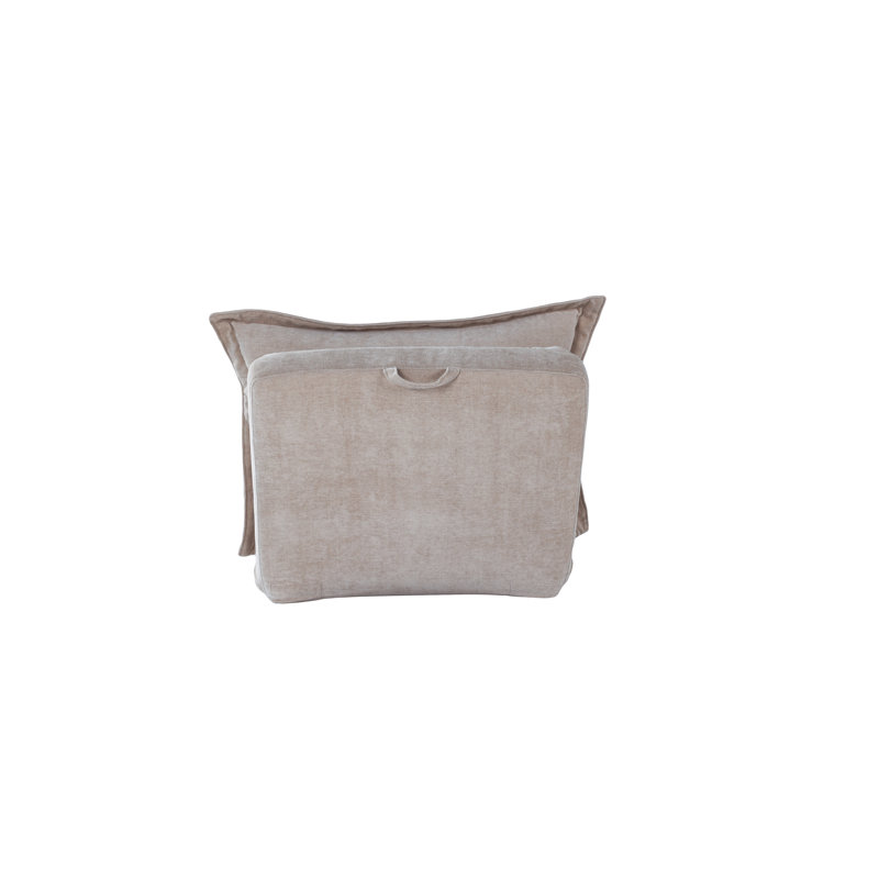 Chaise longue de plancher réglable Stone Stone, Polyester gris