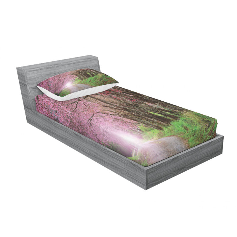Ensemble de draps à ressort National Park, Ensemble de draps pour lit simple avec drap-housse