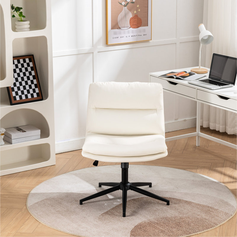 Fauteuil pivotant 360 avec hauteur réglable, blanc pour bureau et chaise de hauteur, pieds nettoyables, Blanc