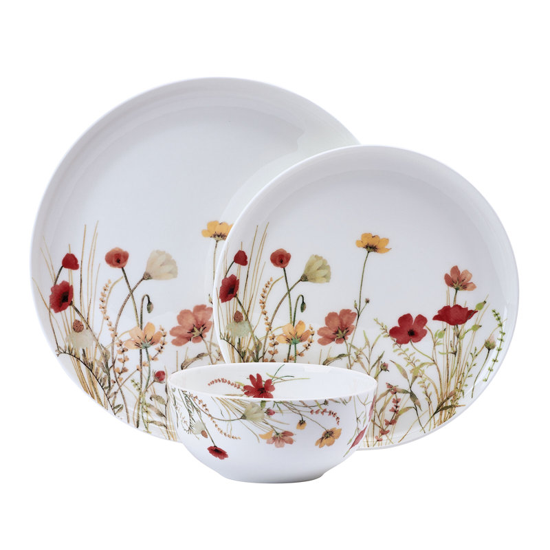 Mikasa Meadow Serenade Dinnerware Set, 12 Piece, Service For 4