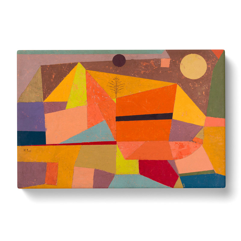 Joyful Mountain Landscape by Paul Klee - Wrapped Canvas Painting, 40cm H x 60cm W x 3cm D