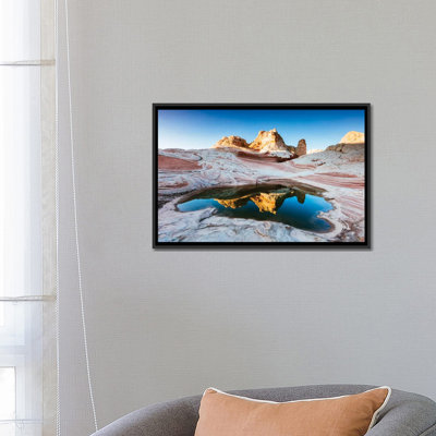 Reproduction de photo sur toile tendue, "reflection pool, white white, vermillon falaises national de l’arizona, arizona, usa"