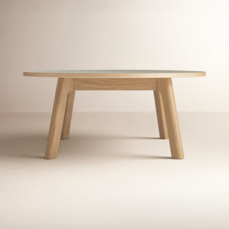 Apt Coffee Table, Putty Top/White Oak
