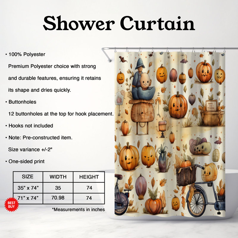 Rideau de douche Witchy Fall - Premium, H 74 po x l 71 po