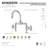 Kingston Brass Belknap Two-Handle 2-Hole Deck Mount Bridge Bathroom Faucet with Pop-Up Drain-50134285
