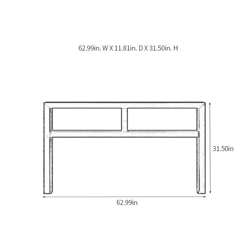 Terrie, H 31,5 po x l 62,99 po x P 11,81 po