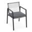 2 chaises de salle à manger d'extérieur - Fauteuils en aluminium et en corde pour la terrasse, la cour, le bord de la piscine, la structure en rouille du balcon, assise confortable avec fauteuil à coussin + structure en rouille, confort ergonomique