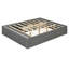 Queen Size Platform Bed Frame with 4 Storage Drawers & Hydraulic Lift Footboard Storage, No Headboard, Modern Space-Saving, Grey-1444660000