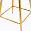 Tabouret haut de style moderne avec pattes plaquées or et chaise de bar en lin de salle à manger, convient au café-bar restaurant (ensemble de 2)-2107864831