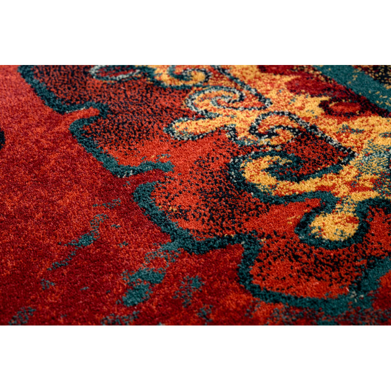 Yair Oriental Wool Area Rug, Red, Rectangle 200 x 300cm