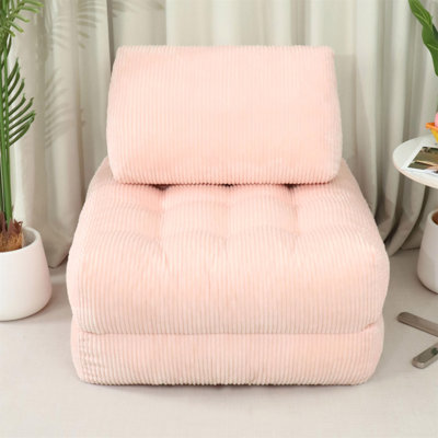 Fauteuil à billes 70,8 po en velours côtelé pour salon, chambre à coucher et dortoir