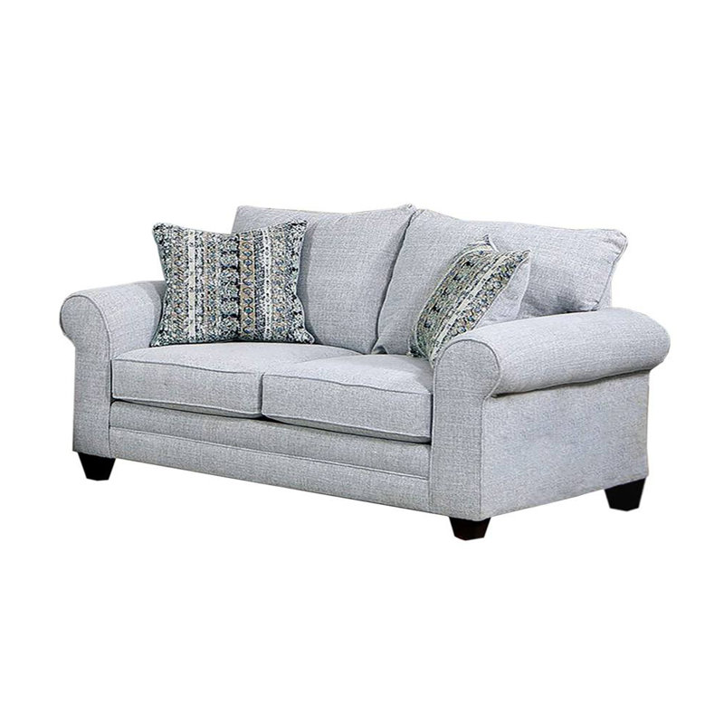 64.4" W Transitional Loveseat, Gray