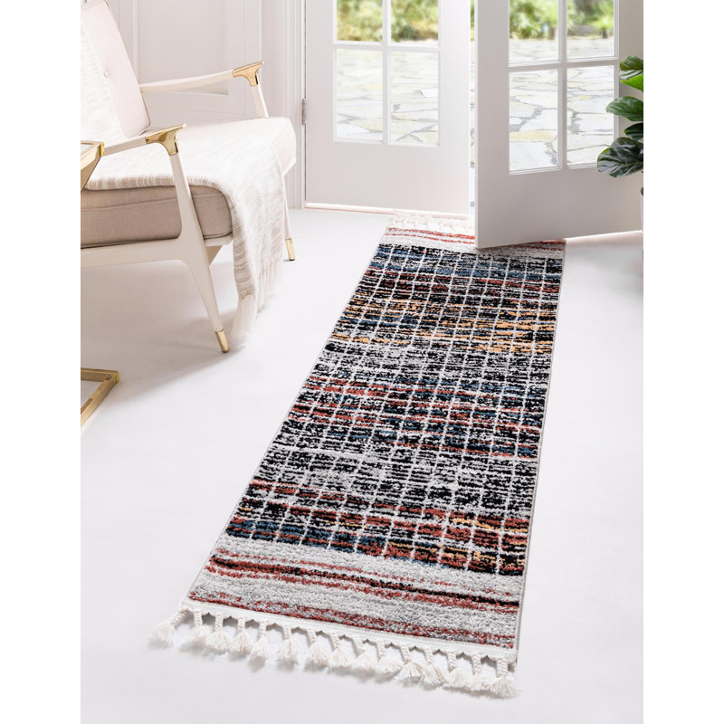 Tapis Bungalow Rose Oliver Joriann, Tapis de couloir 2 pi x 8 pi
