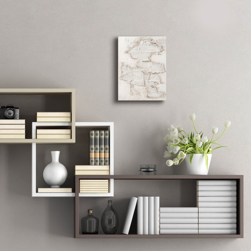  'White Rock' by Design Fabrikken Acrylic Glass Wall Art, 12" x 16"