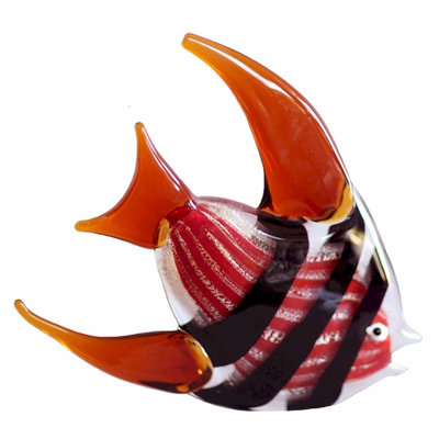 Figurine de poisson tropical en verre Crestwood