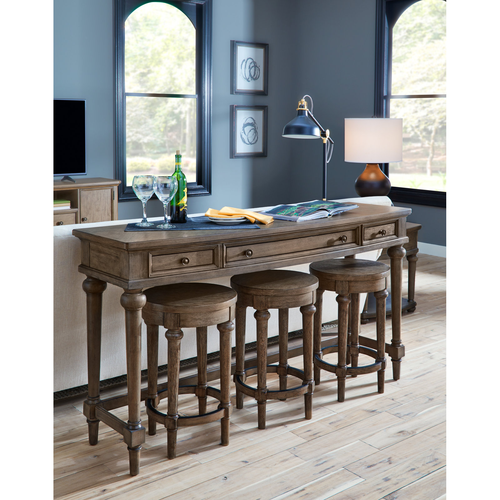 Masefield Solid Wood 25" Counter Stool