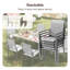 Ensemble de 12 meubles de patio extérieur: Comprend un ensemble de salle à manger 6 places et un canapé modulaire d'angle avec repose-pieds et table basse