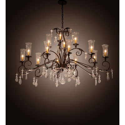 Lustre géométrique de style bougie à 14 lumières Abbaigh