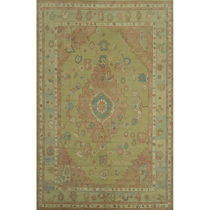 Tapis turc Oushak fait à la main 10 x 14 po