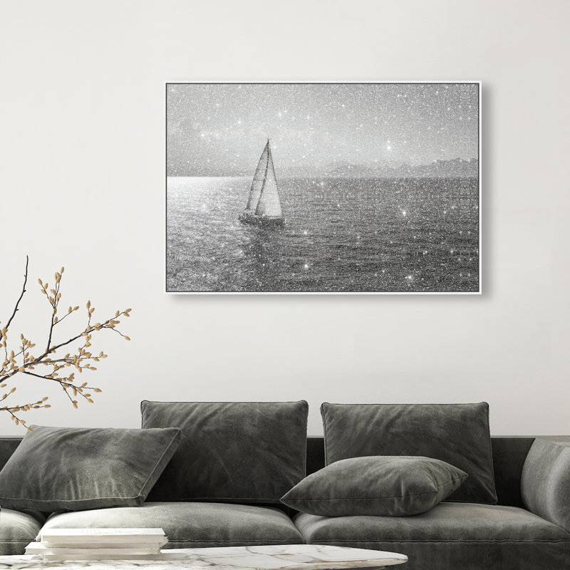 Edge Of Silence Print by Oliver Gal, 21"H x 31"W, White Floater Frame