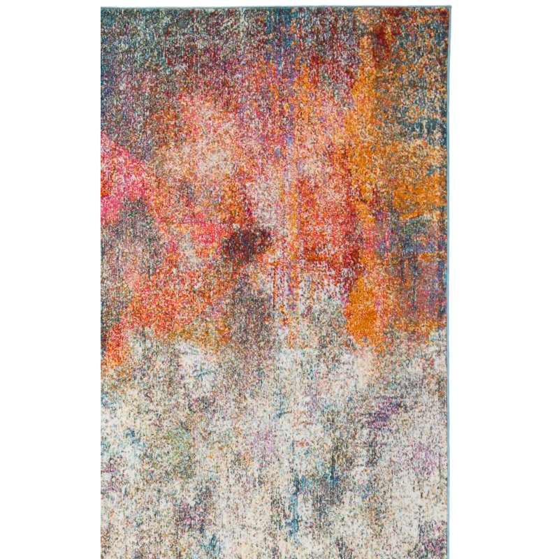 Tapis abstrait Marques Performance, Carré 6 pi 7 po