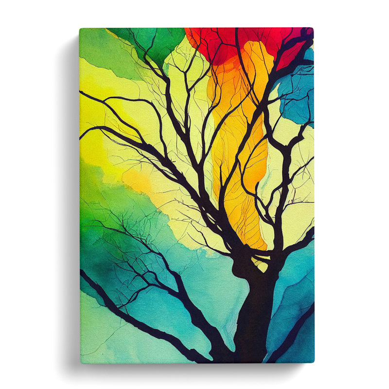 Vibrant Trees No.2 - Wrapped Canvas Print, 50cm H x 35cm W x 3cm D