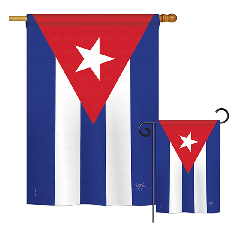 2 pièces cuba du monde, ensemble de 2 côtés de polyester décoratif