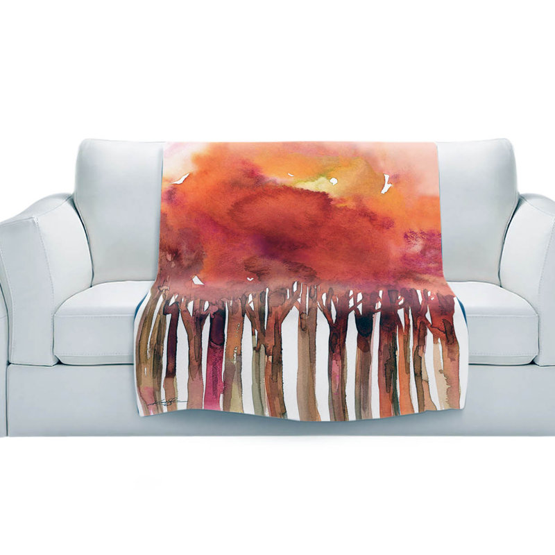 Couverture sherpae 4 douce tree impressions, l 68 po x L 80 po
