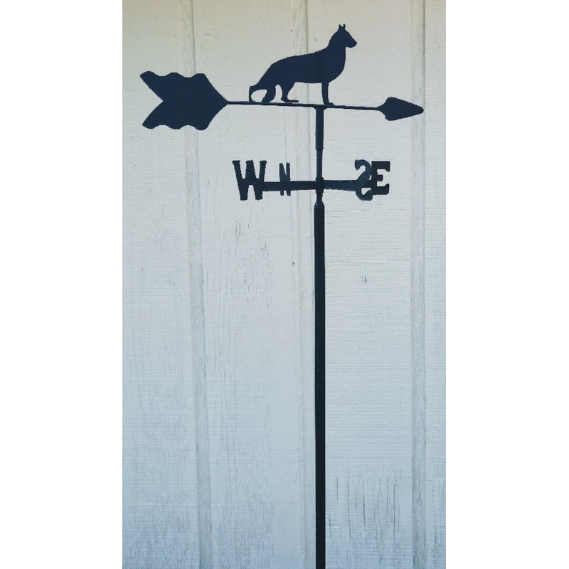 Girouette berger allemand à fixation pour jardin