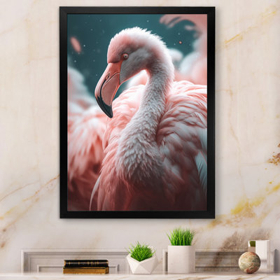 «Pink Flamino», photographie sur toile encadrée