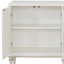 Armoire console blanche et argentée