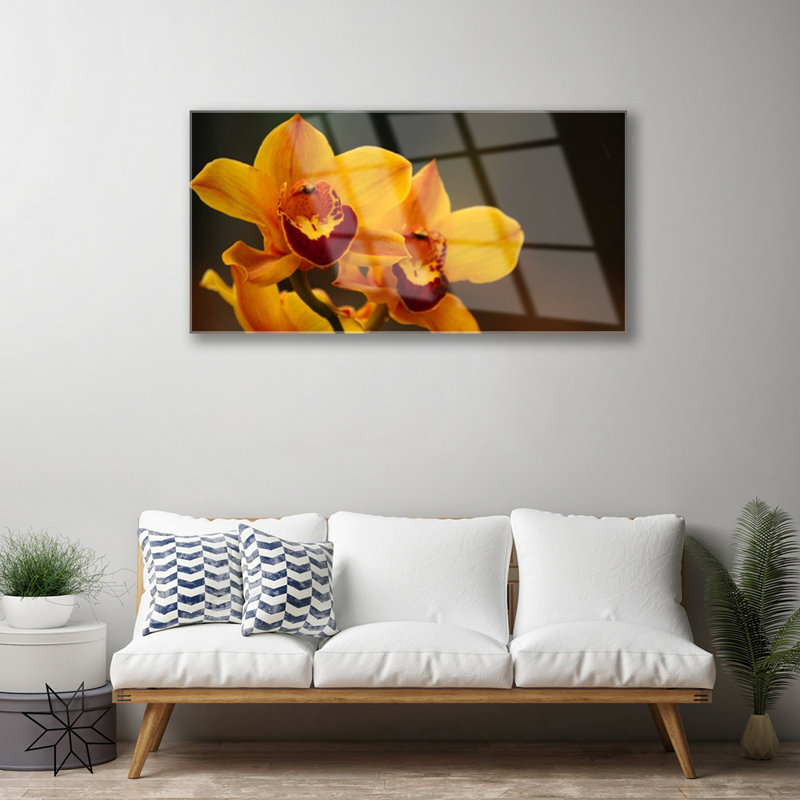 Flowers Floral - Unframed Photograph on Glass