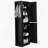 Tall Bathroom Storage Cabinet, Freestanding Storage Cabinet With Hook And Adjustable Shelf, MDF Board, Black (Old Sku:WF326356AAK)-55197718