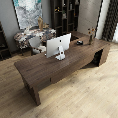 Solid wood corner L-shaped desk