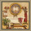 «Art Deco Bath I (Square)» par Charlene Olson, reproduction-684146967-684146965