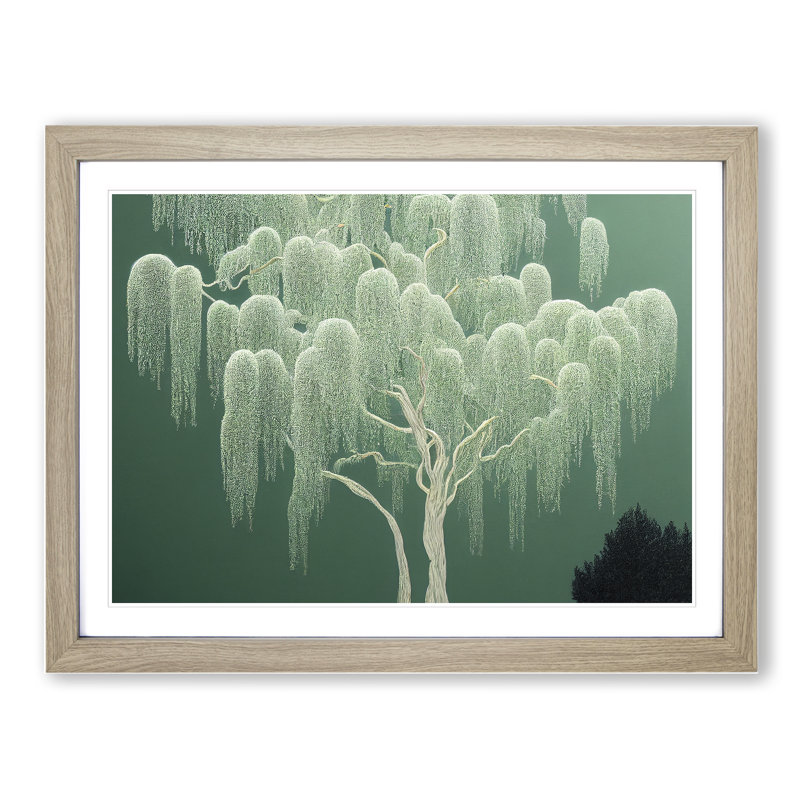XH1022-9400X Unbelievable Weeping Willow Tree - Single Picture Frame Print, Oak Framed, 46cm H x 64cm W x 2cm D