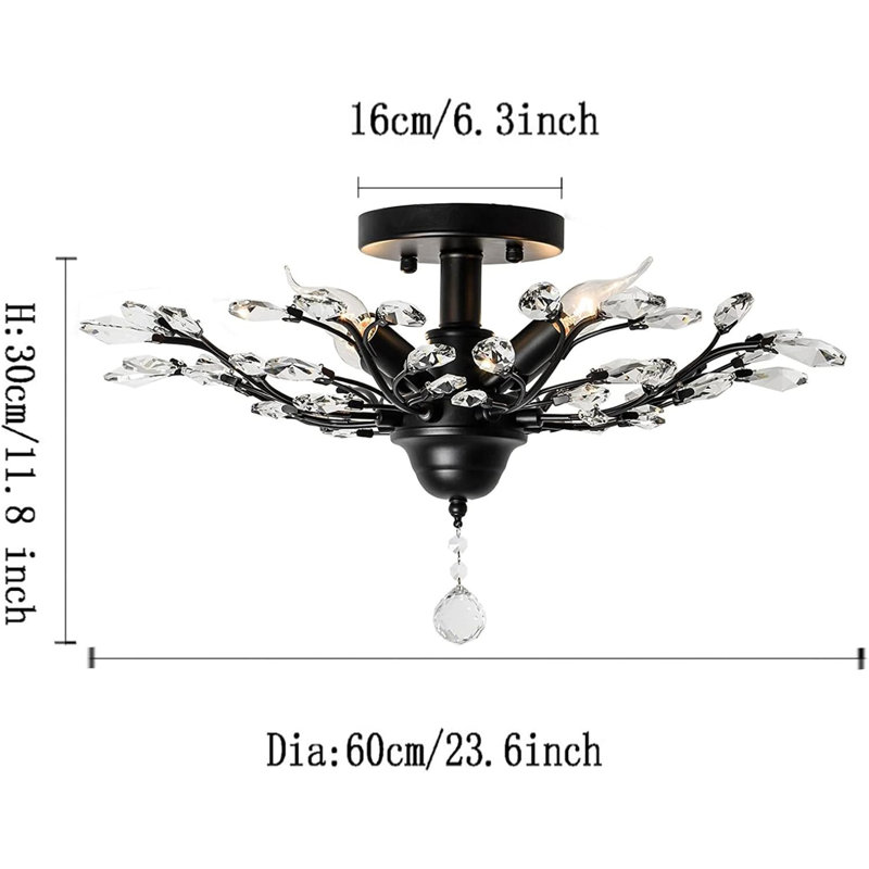 Flush Mount, Black