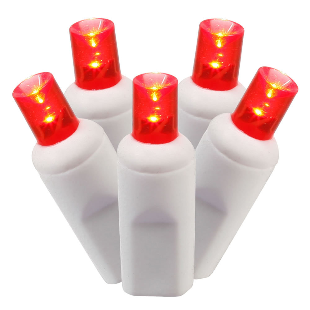 LED Wide Angle Christmas Lights - White Wire The Holiday Aisle® Bulb