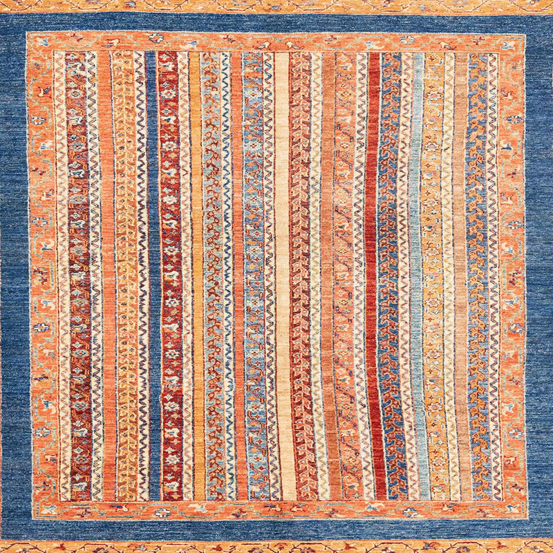 Tapis abstrait moderne 2875, Carré 8 pi