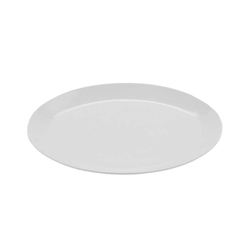 Plateau de service ovale en mélamine GET, H 1 po x L 10 po x l 7,75 po, Blanc américain