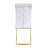 Dining Chairs Set of 2, Retro Alligator Skin Upholstered Dining Chairs with Metal Bow Legs for Dining Room & Kitchen (White, Golden Plated Leg )-1776176144-1776176158