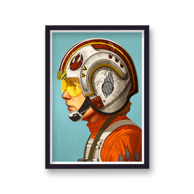 Luke Skywalker X-Wing Pilot Star Wars Reimagined Movie Poster 1 Piece Single Picture Frame Wall Art