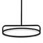 Weny Accent Table, 21 Inch Oval Top, Black Aluminium And Iron Base