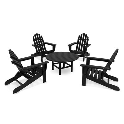 POLYWOOD Classic Adirondack Folding Adirondack 5-Piece Conversation Group
