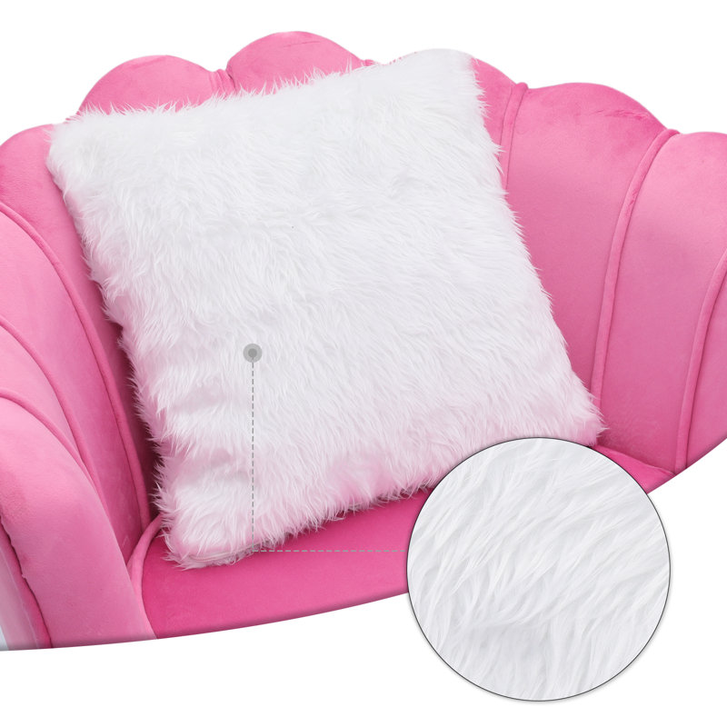 Pink Velvet Barrel Accent Chair with Golden Metal Legs